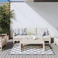 VidaXL Buitenkleed omkeerbaar 80x150 cm marineblauw en wit - thumbnail