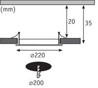 Paulmann 92072 LED-inbouwlamp voor badkamer 18 W Neutraalwit Chroom - thumbnail