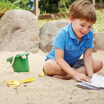 Green Toys Strandset met emmer, hark, zandvorm en schep