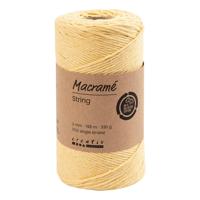 Creativ Company Macrame koord lichtgeel, 198m - thumbnail