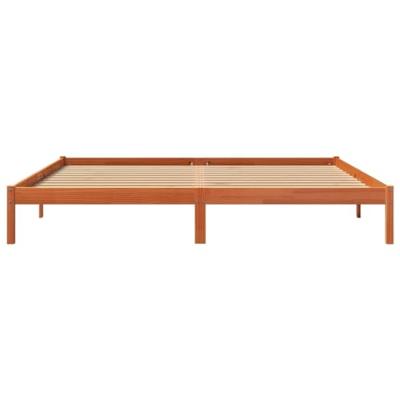 Bedframe zonder matras massief grenenhout wasbruin 180x200 cm
