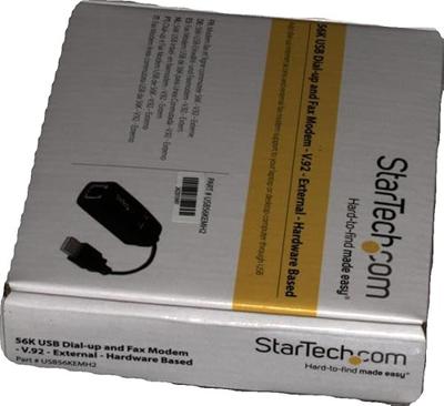 StarTech.com USB 2.0 Fax Modem, 56K Externe Hardware Dial Up V.92 Modem/Dongle/Adapter, Computer/Laptop Fax Modem, USB naar Telefoonaansluiting, USB Data Modem, Netwerk Fax/CMR/POS (USB56KEMH2)