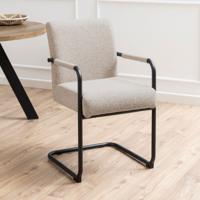 Sohome Eetkamerstoel 'Noud' Bouclé, kleur Beige - thumbnail