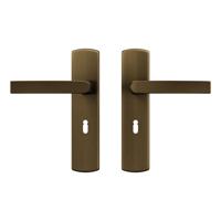 AXA AXA Curve klik deurkruk Blok op schild sleutelgat 56mm - aluminium/brons - thumbnail