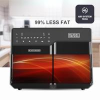 Black & Decker BXAF9000E Dubbel 9 l Vrijstaand 2500 W Heteluchtfriteuse Zwart, Roestvrijstaal - thumbnail