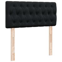 Ottoman bed met matras 100x200 cm fluweel zwart - thumbnail