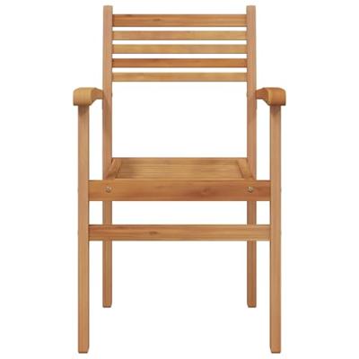 Tuinstapelstoelen 2 pcs Bruin 55.5 x 55.5 x 90 cm