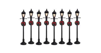 Lemax gas lantern street lamp s/8 verlichte straatlantaarn 2006