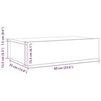 Tv-meubels met LED-verlichting 2 st 60x35x15,5 cm zwart eikenkleurig - thumbnail