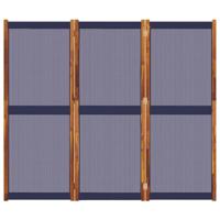 Kamerscherm met 3 panelen 210x180 cm donkerblauw - thumbnail