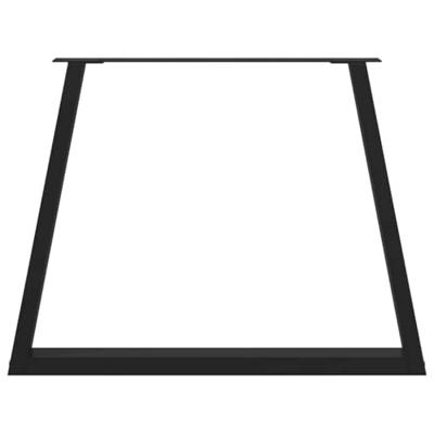 Eettafelpoten 2 st V-vormig 100x(72-73,3) cm staal zwart Eettafelpoten 2 st V-vormig 100x(72-73,3) cm staal zwart