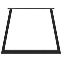 Eettafelpoten 2 st V-vormig 100x(72-73,3) cm staal zwart - thumbnail