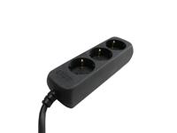 VB Stekkerdoos tcd 3V +RA 1.5 meter 3x1.0mm² Zwart - thumbnail