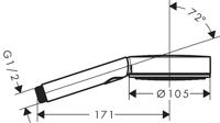 Hansgrohe Pulsify Planet Edition staafhanddouche 100 3jet EcoSmart+ Select, Zand (gerecycled) - thumbnail