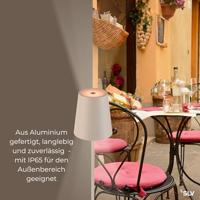 SLV Buiten tafellampVinolina Two beige - oplaadbaar - 1007697 - thumbnail