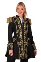 Damesjas Embroidered Star zwart goud - thumbnail