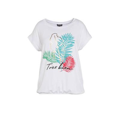 GREAT LOOKS top met printopdruk wit