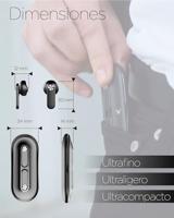 KSIX Leaf Draadloze hoofdtelefoon met geïntegreerde microfoon, multifunctionele touch-bediening en spraakbediening, Bluetooth 5.0 en oplaadbox, zwart - thumbnail