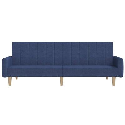Slaapbank 2-zits stof blauw