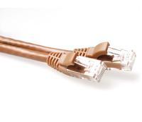 ACT IB2202 U/UTP CAT6A Patchkabel Snagless Bruin - 2 meter - thumbnail