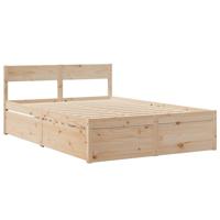 Bedframe zonder matras massief grenenhout 120x190 cm - thumbnail
