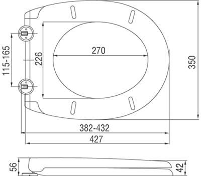 Saqu toiletbril incl. deksel met softclose wit