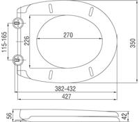 Saqu toiletbril incl. deksel met softclose wit - thumbnail