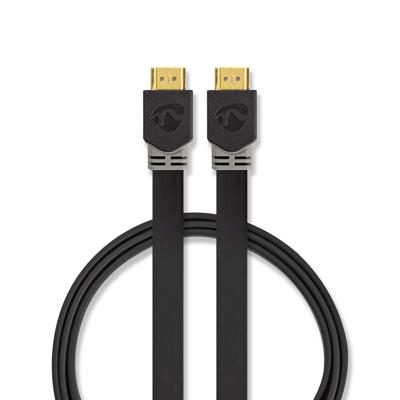 Platte High Speed HDMI-kabel met Ethernet | HDMI-connector - HDMI-connector | 2,0 m | Antraciet