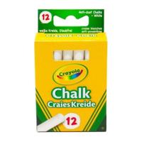 Crayola bordkrijt wit, 12st. - thumbnail