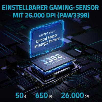 Rapoo VT0Mini 4K+8K Draadloze Gaming Muis Zwart Rapoo VT0Mini 4K+8K Draadloze Gaming Muis Zwart