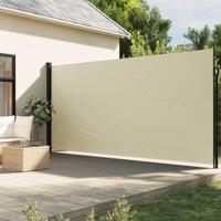 VidaXL Windscherm uittrekbaar 220x600 cm crèmekleurig - thumbnail