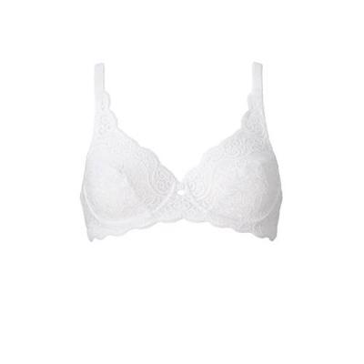 Beugel BH Amourette 300 W - Kanten bh met transparante cups - Doorschijnend - Doorzichtige bh - 95D - Wit - 95D