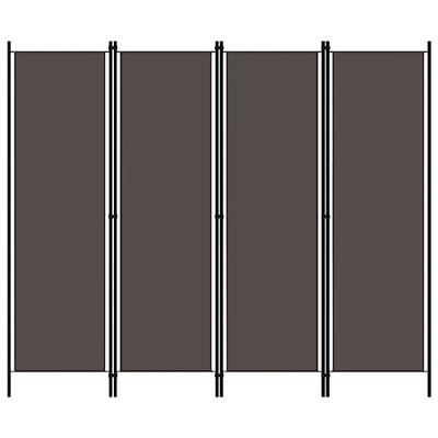 VidaXL Kamerscherm met 4 panelen 200x180 cm antraciet