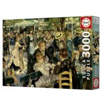 Puzzel Educa Baile en el Moulin De La Galette 3000 Onderdelen - thumbnail