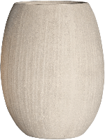 Baq Polystone Coated Plain Balloon Natural (met inzetbak), 52x68cm - thumbnail