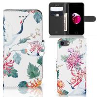 iPhone 7 | 8 | SE (2020) | SE (2022) | Telefoonhoesje | Met pasjeshouder | Bird Flowers - thumbnail