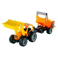 Cavallino tractor met voorlader en aanhanger - thumbnail