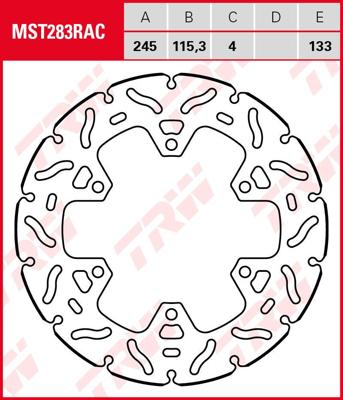 TRW remschijf "mst283rac rotor mst283rac rigid