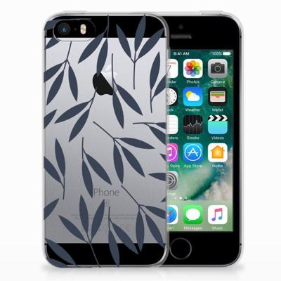 Apple iPhone SE | 5S | TPU Case | Leaves Blue