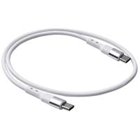 Akyga AK-USB-39 USB-kabel USB 2.0 USB-C stekker, USB-C stekker 0.50 m Wit Stekker past op beide manieren - thumbnail