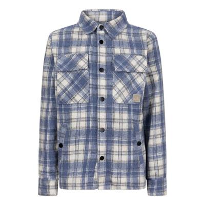 Shirt Jacket Check Steel Blue