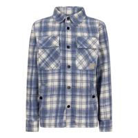Shirt Jacket Check Steel Blue - thumbnail