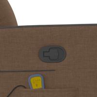 Massagestoel verstelbaar stof bruin - thumbnail