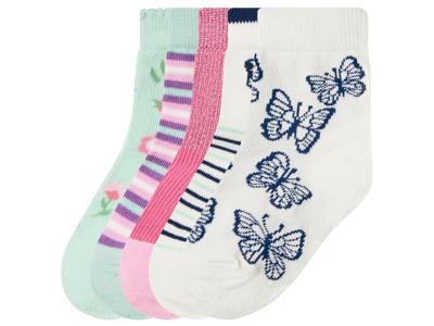 lupilu 5 Paar kinder sokken (mint/roze/wit, 23-26) lupilu 5 Paar kinder sokken (mint/roze/wit, 23-26)