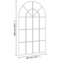 VidaXL Wandspiegel boog 60x100 cm ijzer zwart - thumbnail