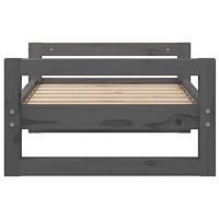 VidaXL Hondenmand 65,5x50,5x28 cm massief grenenhout grijs - thumbnail