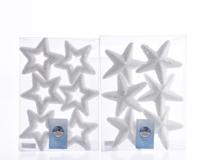 Ster foam glitter d8 cm zilver 6st Kerst Decoris - Decoris - thumbnail
