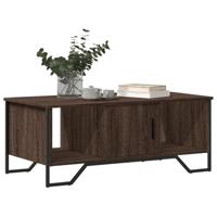 Salontafel 100x51x40 cm bewerkt hout bruin eikenkleur - thumbnail