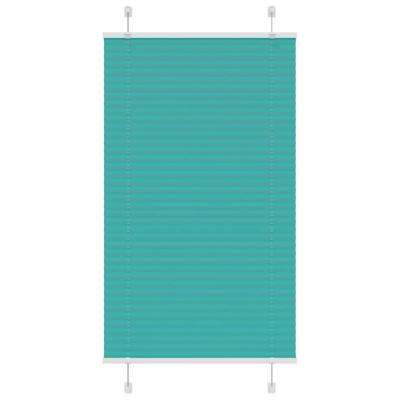 VidaXL Plissé rolgordijn 70x100 cm stofbreedte 69,4 cm petrol groen VidaXL Plissé rolgordijn 70x100 cm stofbreedte 69,4 cm petrol groen