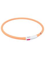 Trixie Flash Lichtgevende Band USB TPU/nylon oranje 65 cm - thumbnail